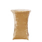 Crushed Velvet Spandex 30" Round Cocktail Table Cover Champagne Smooth Highboy Tablecloth