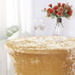 Crushed Velvet Spandex 30" Round Cocktail Table Cover Champagne Smooth Highboy Tablecloth