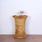 Crushed Velvet Spandex 30" Round Cocktail Table Cover Gold Smooth Highboy Tablecloth