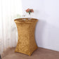 Crushed Velvet Spandex 30" Round Cocktail Table Cover Gold Smooth Highboy Tablecloth