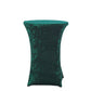 Crushed Velvet Spandex 30" Round Cocktail Table Cover Hunter Emerald Green Smooth Highboy Tablecloth