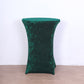 Crushed Velvet Spandex 30" Round Cocktail Table Cover Hunter Emerald Green Smooth Highboy Tablecloth