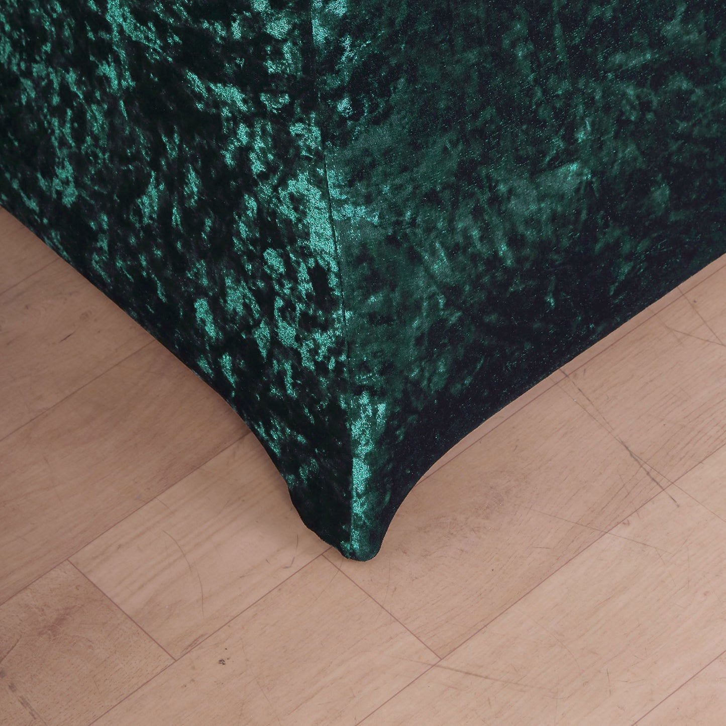 Crushed Velvet Spandex 30" Round Cocktail Table Cover Hunter Emerald Green Smooth Highboy Tablecloth
