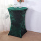 Crushed Velvet Spandex 30" Round Cocktail Table Cover Hunter Emerald Green Smooth Highboy Tablecloth
