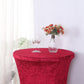 Crushed Velvet Spandex 30" Round Cocktail Table Cover Red Smooth Highboy Tablecloth