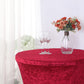 Crushed Velvet Spandex 30" Round Cocktail Table Cover Red Smooth Highboy Tablecloth