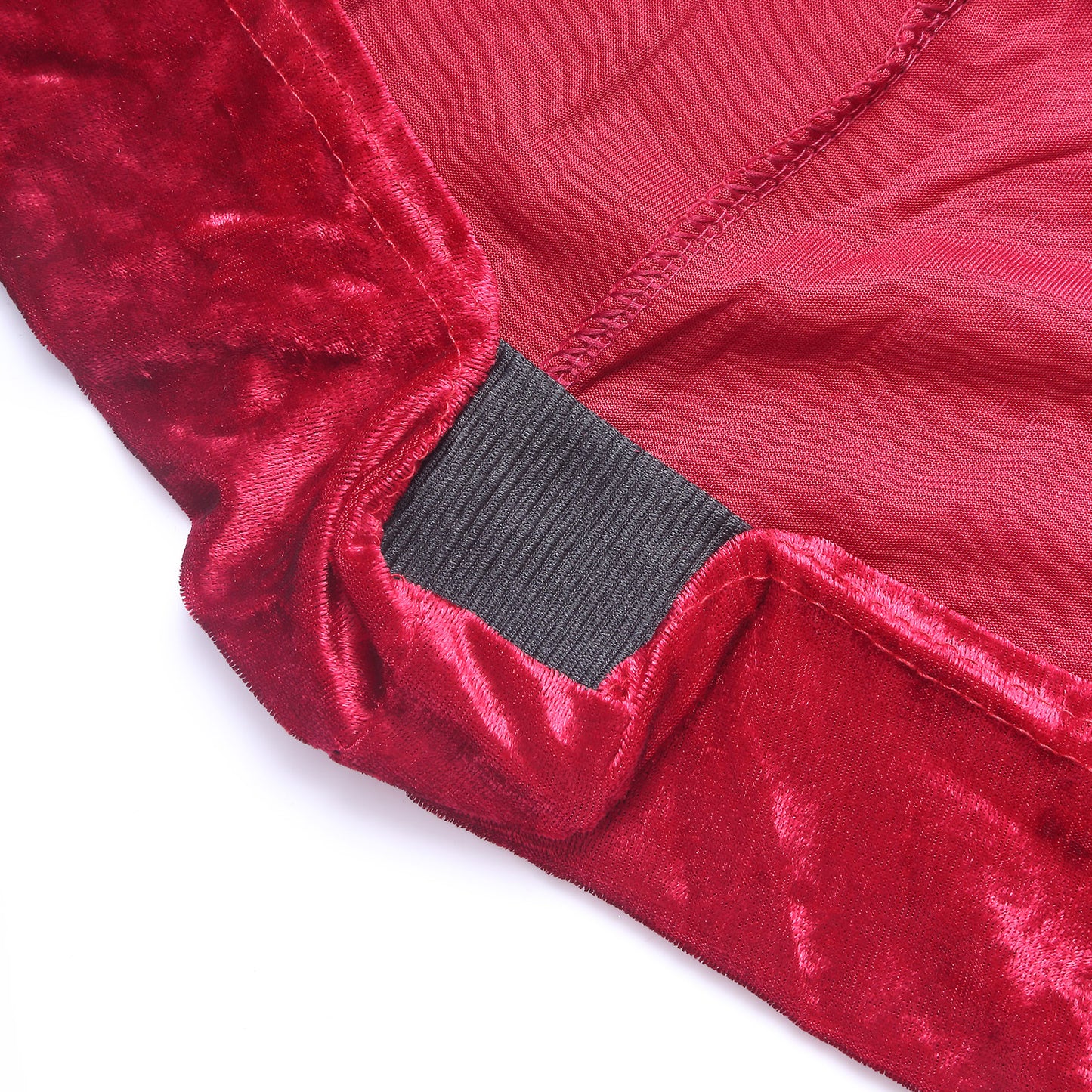 Crushed Velvet Spandex 30" Round Cocktail Table Cover Red Smooth Highboy Tablecloth