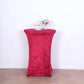 Crushed Velvet Spandex 30" Round Cocktail Table Cover Red Smooth Highboy Tablecloth
