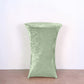 Crushed Velvet Spandex 30" Round Cocktail Table Cover Sage Green Smooth Highboy Tablecloth