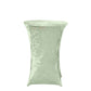 Crushed Velvet Spandex 30" Round Cocktail Table Cover Sage Green Smooth Highboy Tablecloth
