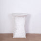 Crushed Velvet Spandex 30" Round Cocktail Table Cover White Smooth Highboy Tablecloth