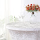 Crushed Velvet Spandex 30" Round Cocktail Table Cover White Smooth Highboy Tablecloth