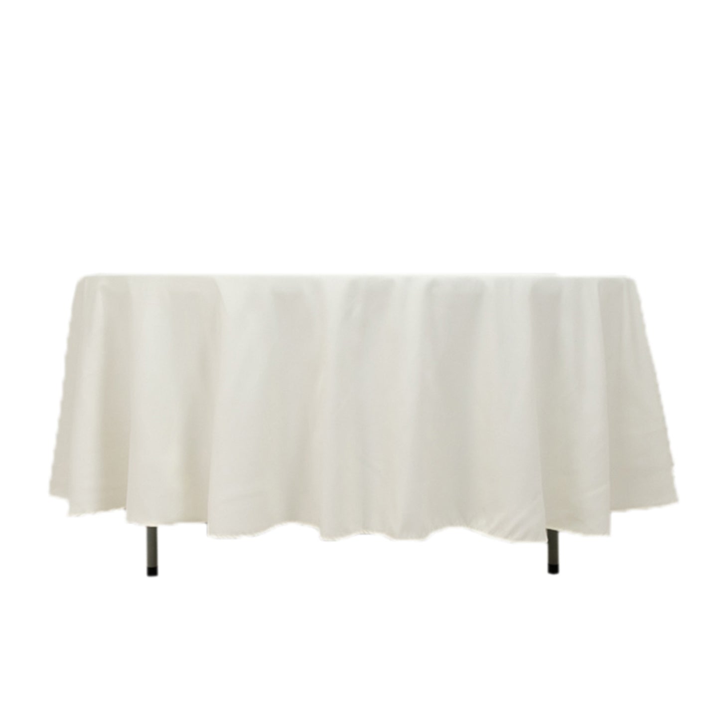 108" Ivory Cotton Blend Round Tablecloth
