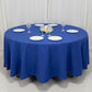 108" Royal Blue Cotton Blend Round Tablecloth