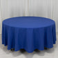 108" Royal Blue Cotton Blend Round Tablecloth