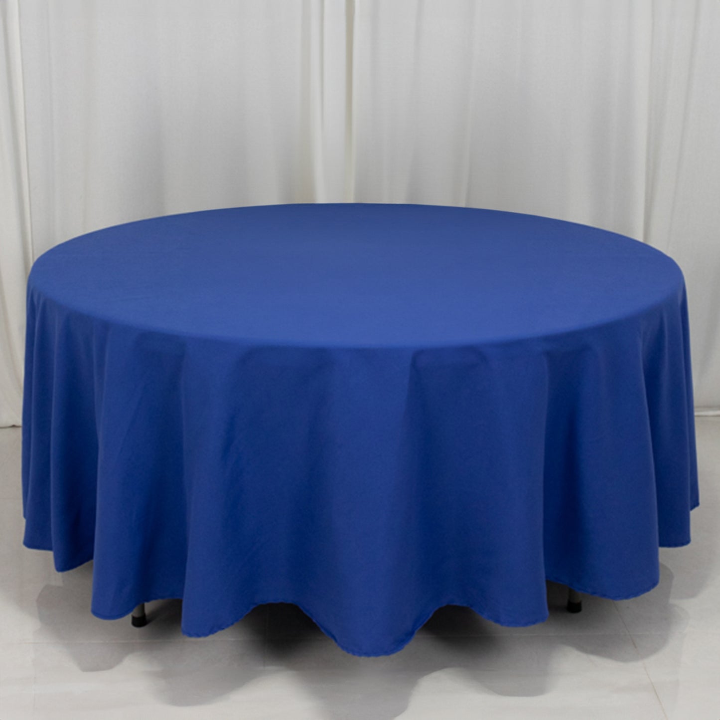 108" Royal Blue Cotton Blend Round Tablecloth