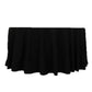 120" Black Cotton Blend Round Tablecloth Seamless for 5 Foot Table With Floor-Length Drop