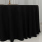 120" Black Cotton Blend Round Tablecloth Seamless for 5 Foot Table With Floor-Length Drop