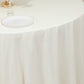120" Ivory Cotton Blend Round Tablecloth Seamless for 5 Foot Table With Floor-Length Drop
