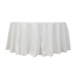 120" White Cotton Blend Round Tablecloth Seamless for 5 Foot Table With Floor-Length Drop