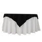 54"x54" Black Cotton Blend Square Table Overlay