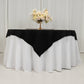54"x54" Black Cotton Blend Square Table Overlay