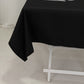54"x54" Black Cotton Blend Square Table Overlay