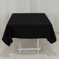 54"x54" Black Cotton Blend Square Tablecloth