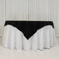 54"x54" Black Cotton Blend Square Table Overlay