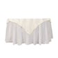54"x54" Ivory Cotton Blend Square Table Overlay