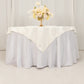 54"x54" Ivory Cotton Blend Square Table Overlay