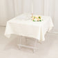 54"x54" Ivory Cotton Blend Square Table Overlay
