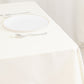 54"x54" Ivory Cotton Blend Square Table Overlay