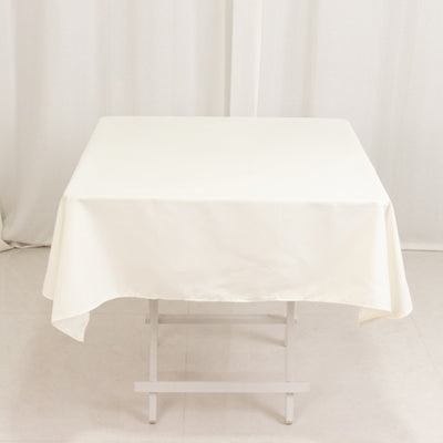 Polished Elegance with Ivory Cotton Blend Tablecloth