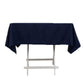 54"x54" Navy Blue Cotton Blend Square Tablecloth