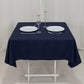 54"x54" Navy Blue Cotton Blend Square Tablecloth