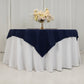 54"x54" Navy Blue Cotton Blend Square Table Overlay