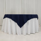 54"x54" Navy Blue Cotton Blend Square Table Overlay