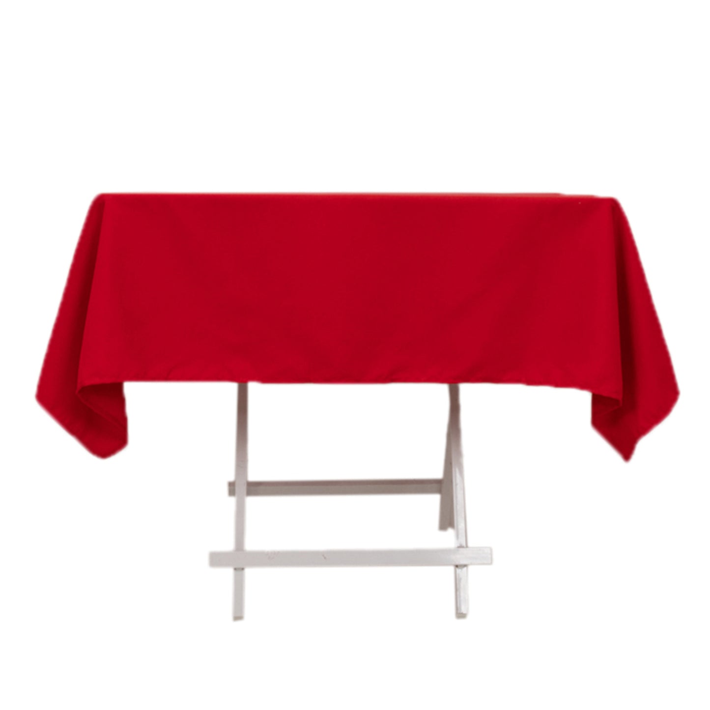 54"x54" Red Cotton Blend Square Tablecloth
