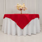 54"x54" Red Cotton Blend Square Table Overlay