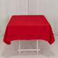 54"x54" Red Cotton Blend Square Tablecloth