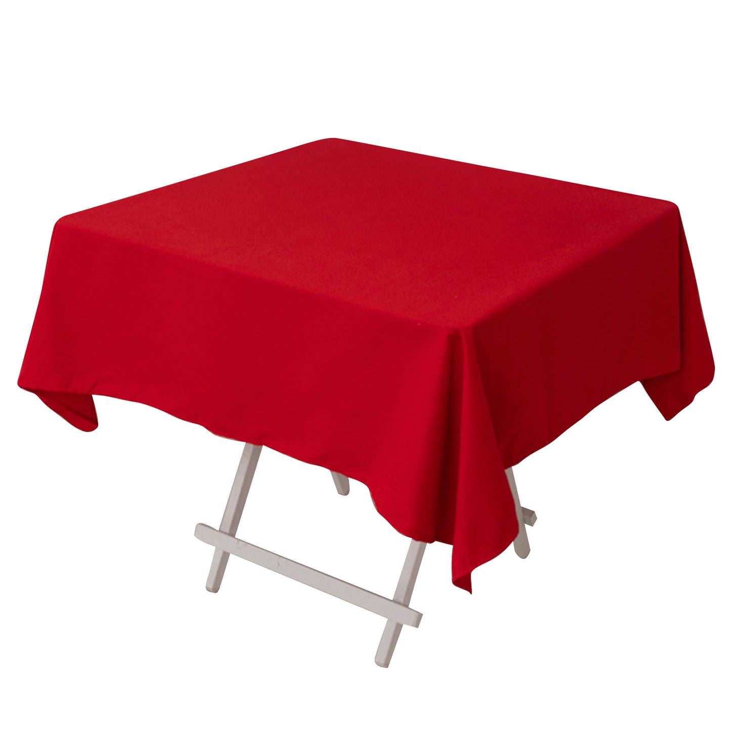 54"x54" Red Cotton Blend Square Tablecloth