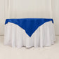 54"x54" Royal Blue Cotton Blend Square Table Overlay
