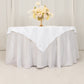 54"x54" White Cotton Blend Square Table Overlay