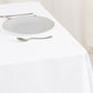 54"x54" White Cotton Blend Square Tablecloth