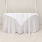 54"x54" White Cotton Blend Square Table Overlay