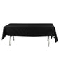 60"x102" Black Cotton Blend Rectangular Tablecloth