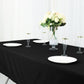 60"x102" Black Cotton Blend Rectangular Tablecloth
