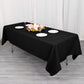 60"x102" Black Cotton Blend Rectangular Tablecloth