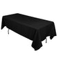 60"x102" Black Cotton Blend Rectangular Tablecloth